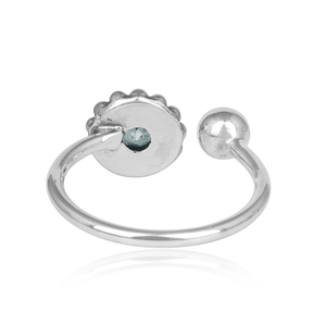 Anillo oxidado de plata esterlina de amatista verde de diseño Floral para mujer, proveedor de joyería, Colección clásica - Product Image 4