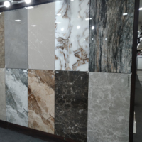 Azulejos de Porcelana de Alto Brillo 600x600 - Azulejos Modernos para Interiores de Centros Comerciales y Detalles con Función de Ladrillo Refractario