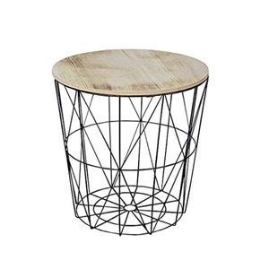 Table basse en bois avec Base en métal, meuble de salon moderne - Product Image 5