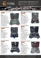 Juego de Llaves de Tubo Universales SBTools AS01163 OEM con Certificación GS/TUV, 108 Piezas, 1/2" 1/4", en Estuche, para Reparación de Automóviles, Taiwán