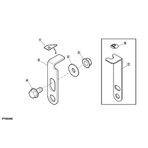High quality <b>bracket</b> part for JD tractor replacement durable metal mounting support component for repair and maintenance R230748 - Product Image 5
