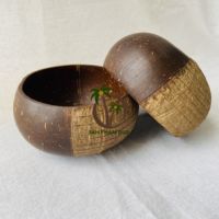 Bols en coquille de noix de coco, naturelle de conception en coquille de noix de coco, ensembles de vaisselle pour les voyages et les fêtes, produits écologiques durables