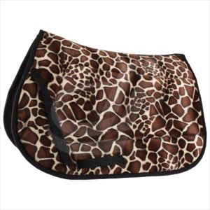 Selle de dressage de luxe de couleur argentée imprimée avec fourrure confortable, selle de dressage polyvalente pour l'équitation - Product Image 5