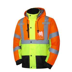 เสื้อแจ็คเก็ตทำงานแบบมีฮีตเตอร์สำหรับผู้ชาย สะท้อนแสง มองเห็นได้ชัดเจน สำหรับงานก่อสร้าง เสื้อเชิ้ตผู้ชาย เสื้อแจ็คเก็ตนิรภัยแบบกำหนดเองสำหรับคนงาน - Product Image 1