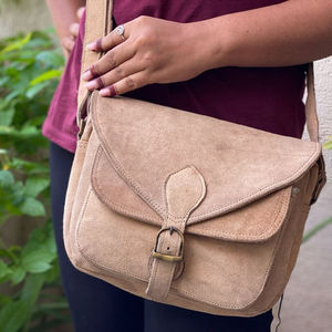 Fait main En Cuir Suédé Doux Style Cartable Sac À Bandoulière - Product Image 3