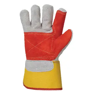 Beste Qualität Kuhkorn Leder Sicherheits handschuhe Rigger Handschuhe Kanadische Arbeits handschuhe für den industriellen Einsatz