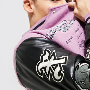 Chaqueta de béisbol de manga larga para hombre, chaqueta personalizada de último diseño, lisa, en blanco, al por mayor - Product Image 4