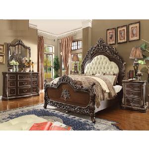 Meubles de chambre à coucher polis foncés de qualité supérieure ensembles de chambre à coucher sculptés à la main en bois antique meubles de chambre à coucher classiques - Product Image 1