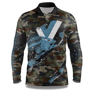 Camisetas de pesca con sublimación para hombre, ropa de pesca de protección, de secado rápido - Product Image 2