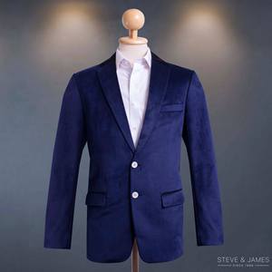 Costume d'affaires pour homme Steve & James - Tissu en laine/soie anti-plis, col à revers, coupe droite, fabriqué à Bangkok - Product Image 1