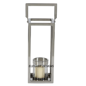 New Arrival Gold Plated Metal Lantern Classic Stylish <b>Square</b> Shape Modern Fast Selling Premium Quality <b>Candle</b> Lantern Christmas - Product Image 3