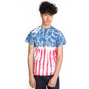 Diseño personalizado Hombres Ropa Suelta Tie-Dye Otoño 100% Camiseta de algodón Ajuste cómodo tie-dye camiseta para hombres - Product Image 3