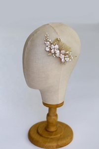 Elegante spilla da <span class=keywords><strong>sposa</strong></span> fantasia floreale fatta a mano e <span class=keywords><strong>accessori</strong></span> da <span class=keywords><strong>sposa</strong></span> pettine da <span class=keywords><strong>sposa</strong></span> - Product Image 5