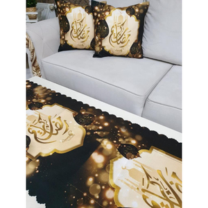 Ensemble de taies d'oreiller et de nappes en coton islamique antimicrobien, résistant aux taches, lavable, antidérapant, satiné, décoration de bureau, salle de bain, vente en gros - Product Image 5