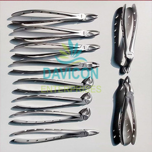 ENSEMBLE DE 10 PINCES À EXTRACTION INSREUMENTS DENTAIRES CHIRURGIE DENTAIRE ACIER INOXYDABLE Kit dentaire en acier inoxydable 10 pièces - Product Image 1