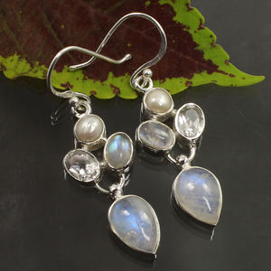 925 Sterling Silver Natural Amethyst Gemstone Long Drop and Dangle Fashion Jewelry Classic Earrings <b>for</b> Women Drop Earrings - Product Image 2