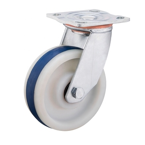 5 Inch Ball Bearings 350kg Heavy Duty Nylon And Elastic Rubber Mounting Plate Caster Wheel from Viet Nam