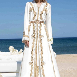 --- BEAUTIFUL--DESIGN--OF---NEW--CAFTAN-Robe avec BEAUTIFUL--ZARI -- Embelli travail-POUR-FÊTE-USURE et De Mariage-2021... - Product Image 1
