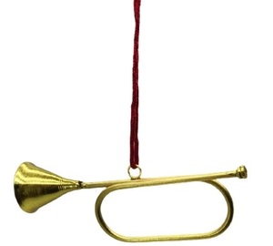 Ornamento de trompeta de hierro colgante de Navidad, grande, de Metal, para decoración del hogar, la mejor calidad, en miniatura, novedad - Product Image 1