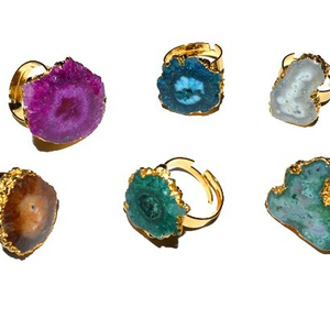 Wholesaler's Multi-Color Solar Quartz <b>Ring</b> for Engagement Gift Party or Anniversary - Product Image 1
