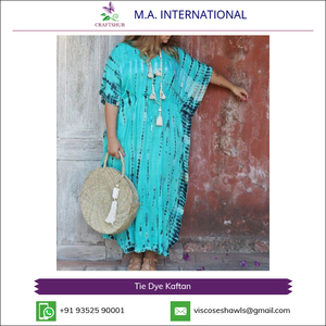 High Quality Cotton Tie Dye Ethnic Maxi <b>Long</b> Sleeve Breathable Summer <b>Kaftan</b> Dress for Women Bulk Buyers - Product Image 2
