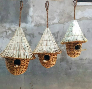 Cage à oiseaux naturelle en herbe écologique, magnifique, de style antique, avec cadre en bois, Propinsi Jawa Tengah, pour usage intérieur/extérieur - Product Image 1