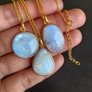 <b>Rainbow</b> Moonstone Tumbled Rune Set Small Light Crystal Pendant Republic Larimar Cubic Zircon Stones Crystal Pendants Charms - Product Image 6
