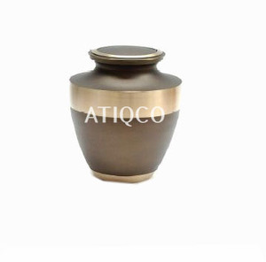 Atiqco Solid Brass Metal Cremation Funeral Urn Eagle Printed Silver <b>Jar</b> Attractive Modern American Style Best Selling Unique - Product Image 4