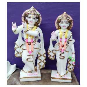 Radha Krishna — jolies billes peintes à la main, - Product Image 1