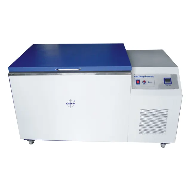 Lab Deep Freezer Refrigeration is done by CFC free Eco-friendly compressor with Dual Display Microprocessor