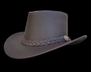 Cowboy Leather <b>Hat</b> Western <b>Hats</b> Casual <b>Hat</b> With Shower Proof Top - Product Image 4