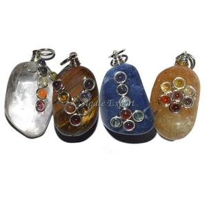 Pendentif en Agate Sept Chakras Vente en Gros Feng Shui Décoration d'Intérieur Amour - Product Image 1