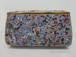 Nouveau style de sac à main de soirée de luxe élégant en pierres multicolores, pochette pour femme, sac à main élégant, classique, tendance, OEM - Product Image 3
