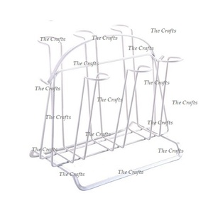 Portavasos y portavasos de hierro de color blanco con portavasos de vidrio para utensilios de cocina de calidad superior a un precio asequible - Product Image 2