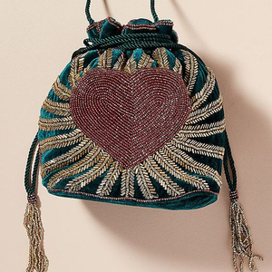 LATEST--NEW--POTLI-BAG-ON--WITH--CRYSTAL GLASS BEADS--ZARI--WORK ON--BAGS---FOR-PARTY & <b>WEDDING</b>--2021---- - Product Image 1