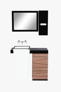Modern Floor Mounted Cheap Price Waterproof PVC 36'' <strong>Bathroom</strong> <strong>Vanity</strong> <strong>Cabinet</strong> with Wash Basin - Product Image 4