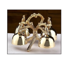 Campana de mano de latón con Cruz para iglesia, suministros de Iglesia, Brassworld, suministros funerarios de la India - Product Image 3