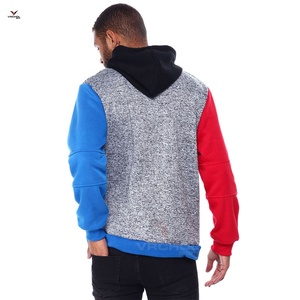 Vente en gros OEM pour hommes 100% coton pull-over sweat-shirt à capuche multicolore personnalisé tricoté solide imprimé à la mode polaire grande taille - Product Image 3