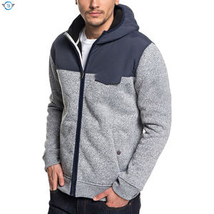 Pull-over de sport pour hommes, sweat à capuche de couleur unie, tissu français, imprimé en 3D, broderie à glissière, sweats d'hiver doux, vente en gros - Product Image 3