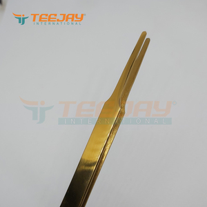 Titanium Gold Eyelash eyebrow Tape remover Tweezer Watchmaker Stamp Coin Glass Collector Tweezer Beauty Tool Makeup tool - Product Image 5