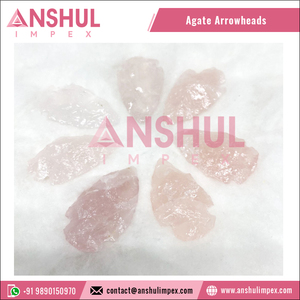 Puntas de flecha envueltas en alambre de cuarzo rosa Natural, venta al por mayor, colgantes de piedras preciosas para regalo - Product Image 6