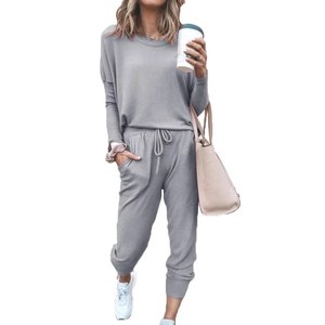 Ensembles de survêtements décontractés en velours 2 pièces pour femme, respirants, grandes tailles, maternité, collection automne-hiver - Product Image 1