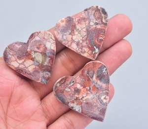 100% naturel oiseau Eye Jasper Chaleur Forme Pierres Précieuses/nouveau Poppy Jasper Lâche Pierres Précieuses Cabochon - Product Image 2