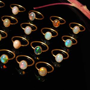 Wando-bague en pierre d'opale pour fabrication de bijoux, 925 opale verte éthiopienne, collier, nez indien, langue - Product Image 1