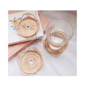 Good Price Natural Rattan Wicker Mat 35cm Flower Table Decoration <b>Coaster</b> <b>Placemat</b> <b>Set</b> for Home Restaurant Durable Rattan Wicker - Product Image 3