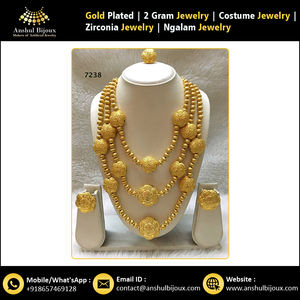 Conjunto de collar y joyería bañados en oro africano de último diseño - Product Image 2