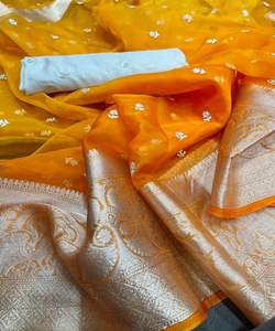 Banarasi soie saris fête porter mariage indien ApparelGarment - Product Image 3