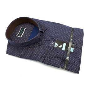 เสื้อเชิ้ตลายดอกพิมพ์ลายสไตล์ลำลองสำหรับผู้ชาย ผลิตในตุรกี แขนยาว ผ้าป๊อปลิน ระบายอากาศได้ดี แห้งเร็ว และเป็นมิตรกับสิ่งแวดล้อม เหมาะสำหรับฤดูใบไม้ผลิ - Product Image 1