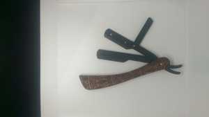 Profesional peluquería corte recto mango de madera de afeitar plegable recto peluquero navaja de afeitar Vintage de corte recto de la garganta - Product Image 4