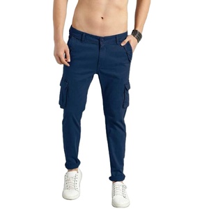Nuevos pantalones Cargo de moda para hombres 100% algodón Casual lona moda al por mayor OEM exportación calidad precio barato logotipo personalizado - Product Image 3